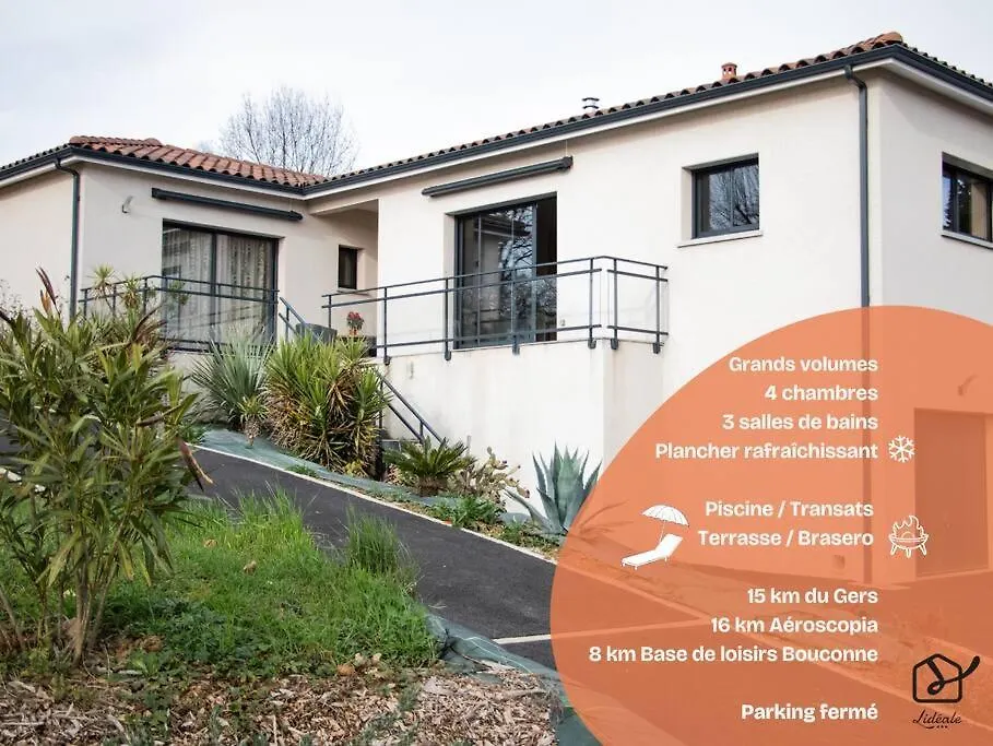 Grande Villa Avec Vue Et Piscine Lévignac-sur-Save 0*,  Francia
